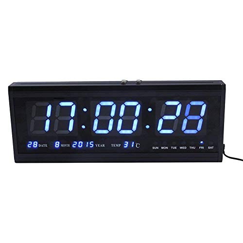 reloj digital zjchao grande con luz led para pared o escritorio indica la