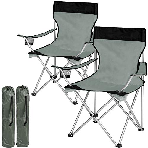 tectake silla de camping plegable portabebidas prctica bolsa de