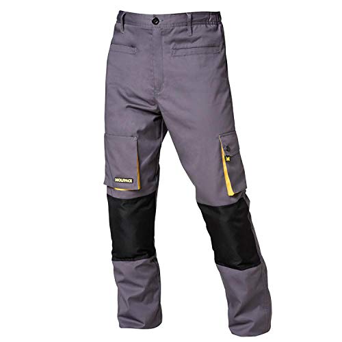 wolfpack 15017100 pantalon de trabajo grisnegro talla 4648 l