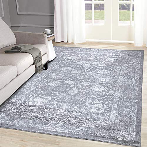 a2z rug alfombra de saln gris moderna rectangulartamao 120x170 cm