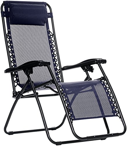 amazon basics silla gravedad cero azul