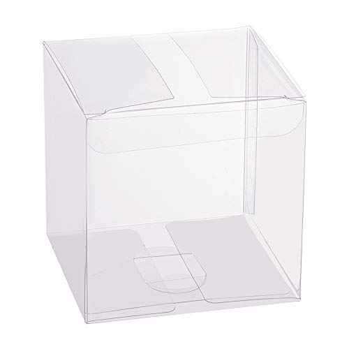 benecreat 30 pack caja plegable cajita plstica 8x8x8cm envase transparente