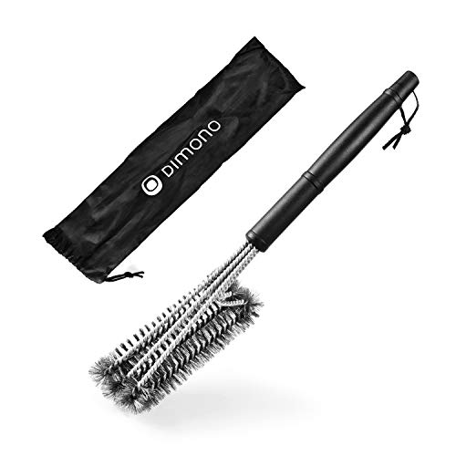 dimono professional grill brush bbq brush para la limpieza de 360 de acero