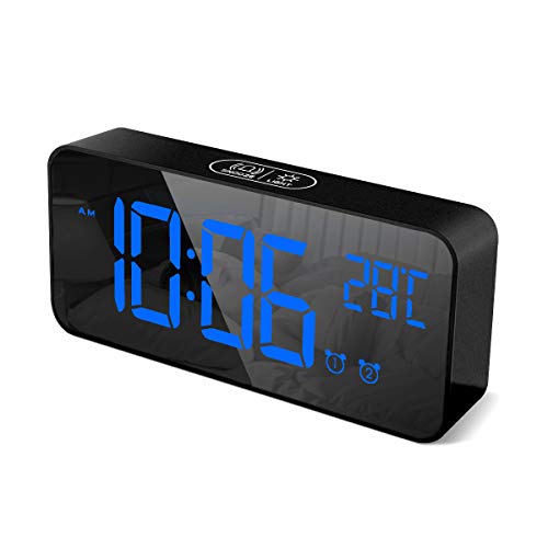 homvilla reloj despertador digital con pantalla led de temperatura alarma de 1