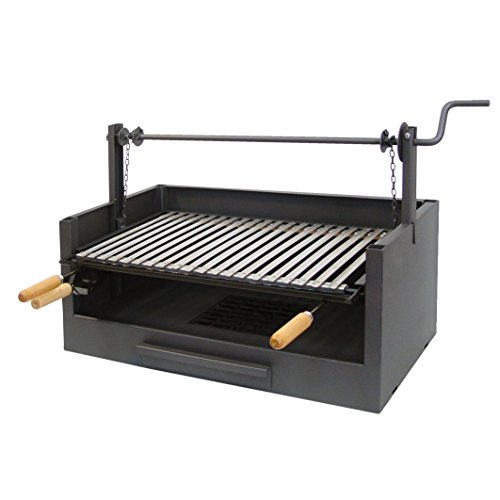 imex el zorro 71509 cajn barbacoa elevador parrilla inox 73 x 40 x 50 cm