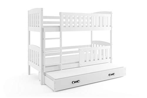 interbeds cama litera triple infantil jacobcolor blanco 190 90 con