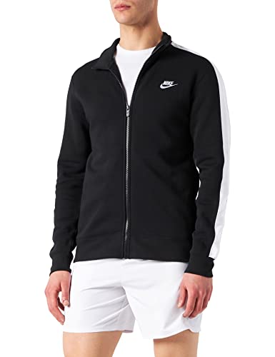 nike dd7010 m nsw club bb trk jkt jacket mens blackwhiteblackwhite m