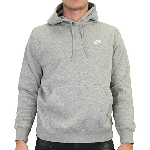 nike m nsw club hoodie po bb sudadera con capucha hombre gris dk grey