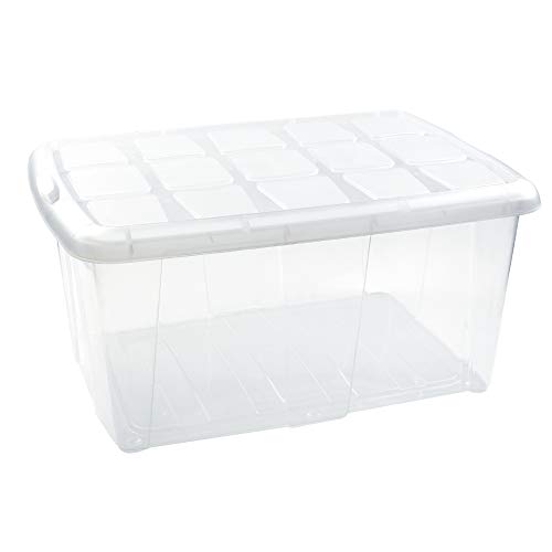 plastic forte caja de almacenamiento multicolor 60 litros sin ruedas