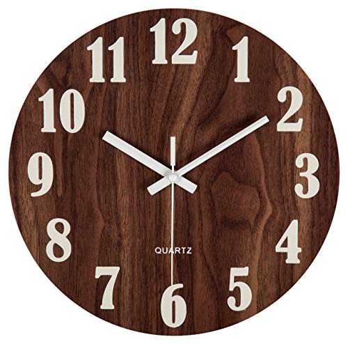 reloj de pared luminoso de reloj de pared de madera con funcin de luz