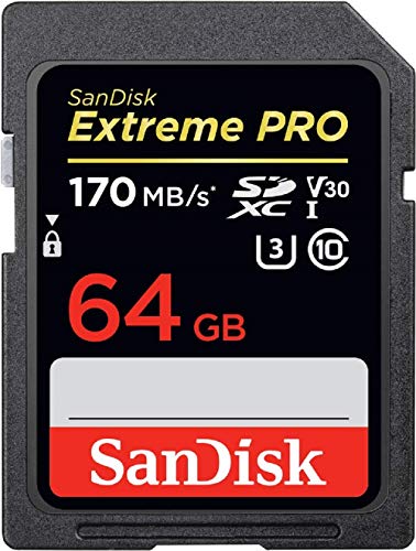 sandisk extreme pro tarjeta de memoria sdxc de 64 gb hasta 170 mbs