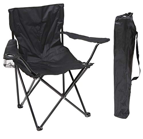 silla plegable de camping negra silla ligera exterior con posavasos silla