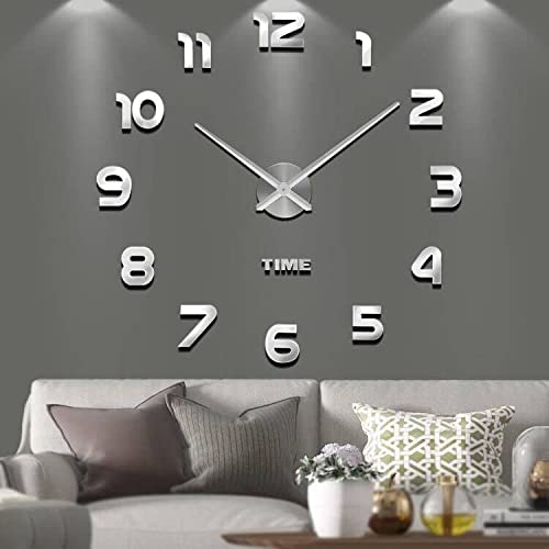 vangold mute diy reloj de pared sin marco espejo grande 3d sticker 2 aos de