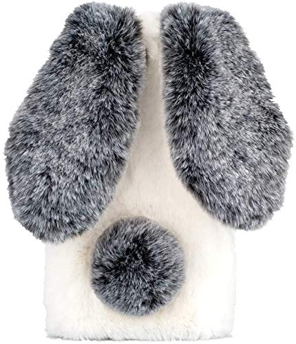 ykto bunny ear phone case para alcatel pixi 3 45 4g soft furry pelota pelo