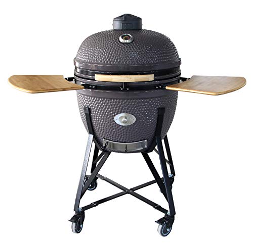 ynni kamado tq0c25gy parrilla a medida xl de 635 cm con carrito y mesas de