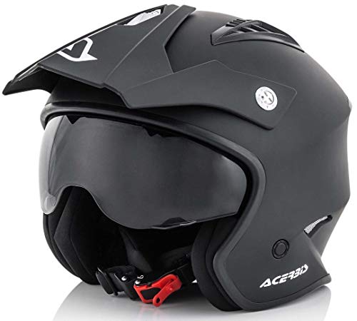 acerbis 0022569091064 jet aria casco color negro size m 57 58 cm