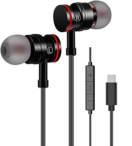 auriculares usb tipo c in ear con micrfono control remoto de volumen de