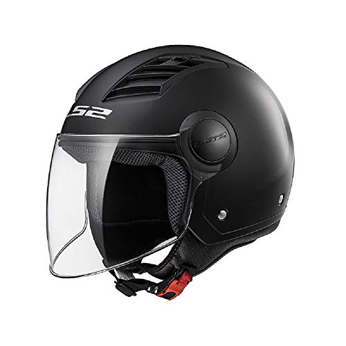 casco jet economico ls2airflow negro mate talla l