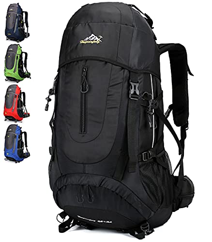 doshwin 70l mochila senderismo trekking camping viaje para hombre mujer negro