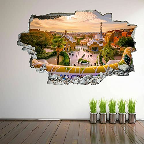 famoso parque gell barcelona 3d wall art sticker mural decal poster