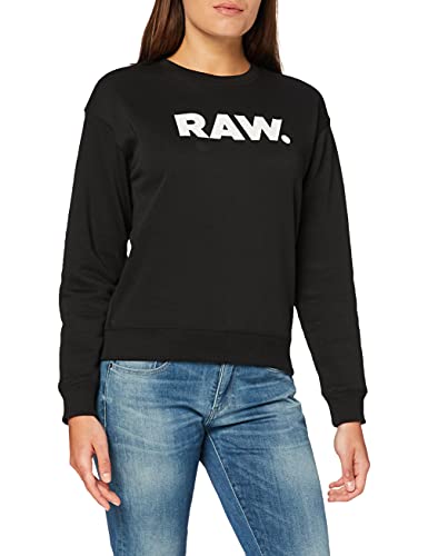 g star raw premium core raw crewneck sudadera negro dk black c235 6484 m