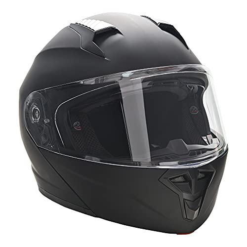 homcom casco de moto integral talla xl 61 62 cm casco de motocicleta con