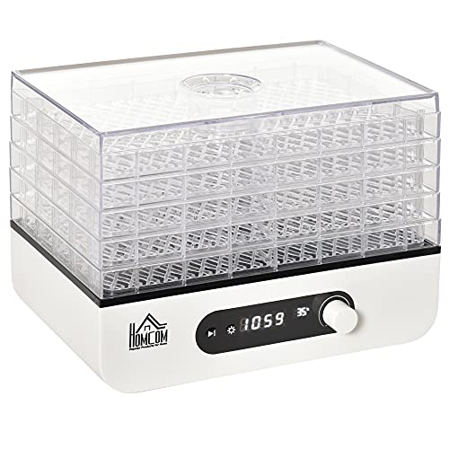 homcom deshidratador de alimentos 400w con 5 bandejas pantalla lcd 2