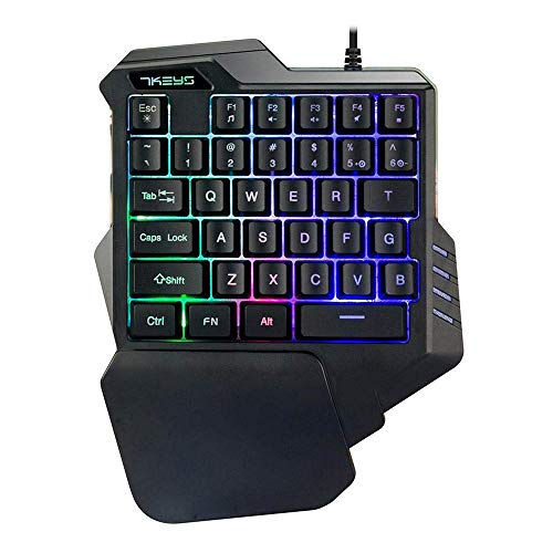 lexon tech g30 teclado para juegos con una sola mano con cable 35 teclas