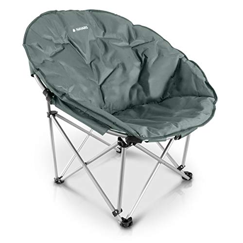 navaris silla redonda plegable asiento para camping con bolsa silla