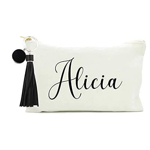 neceser personalizado de maquillaje bolsa de cosmticos borla negra bolsa