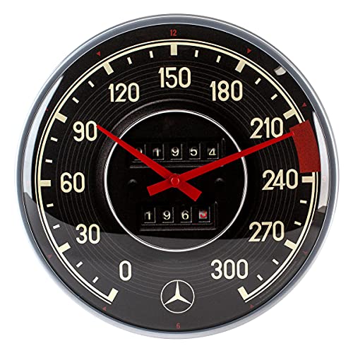 nostalgic art 51091 reloj de pared retro mercedes benz tacmetro idea de