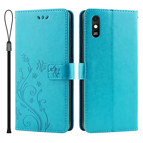 nupcknn funda para xiaomi redmi 9a redmi 9at libro caso piel pu soporte