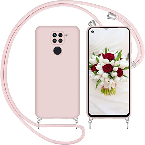 nupcknn funda silicona con cuerda para xiaomi redmi note 9 carcasa suave