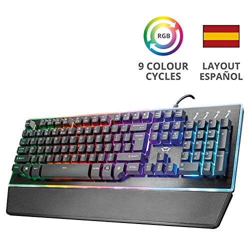 trust gaming gxt 860 thura teclado gaming led semi mecnico color negro