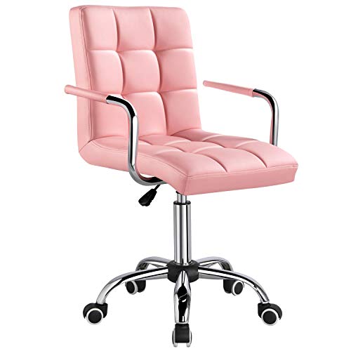 yaheetech silla de oficina giratoria taburete de trabajo bar altura ajustable