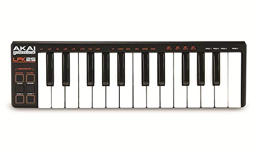 akai professional lpk25 teclado controlador usb midi de 25 teclas para daw