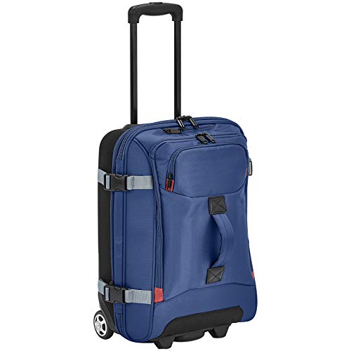 amazon basics bolsa de viaje con ruedas pequea azul