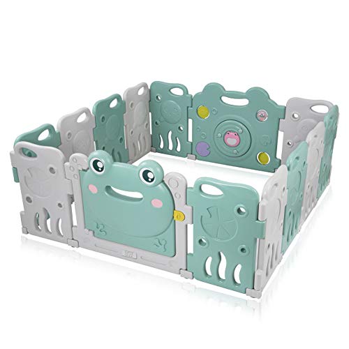 baby vivo parque corralito plegable puerta robusto plastico bebe barrera de