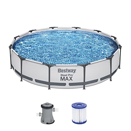 bestway steel pro max frame juego de piscina con bomba de filtro 366 x 76