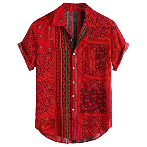 camisa hombre hawaiana manga corta gemelos camisa camiseta led hombre