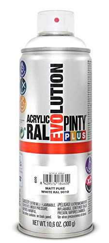 evolution pinty p m123014 pintura spray acrilica 520 cc blanco mate