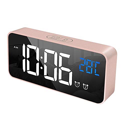 homvilla reloj despertador digital con pantalla led de temperatura alarma de 2