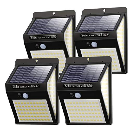 litogo luz solar exterior 140 led4 pack 3 modoscon sensor de movimiento