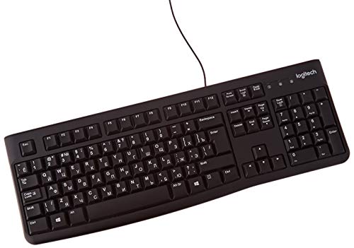 logitech k120 teclado con cable business para windows disposicin rusa negro