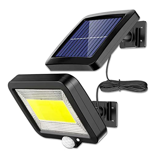 luz solar exterior con sensor de movimiento rluobo 100 cob focos solares