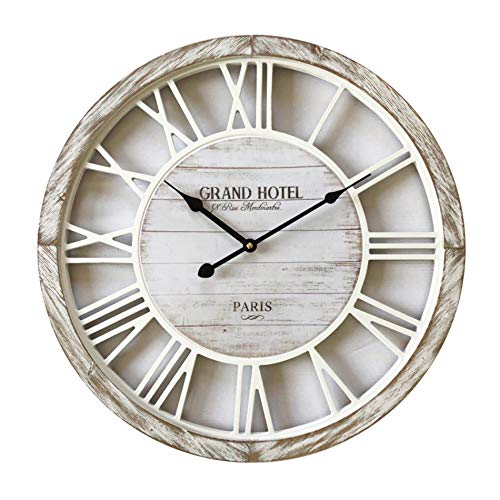 rebecca mobili reloj decorativo gran reloj de madera estilo shabby con