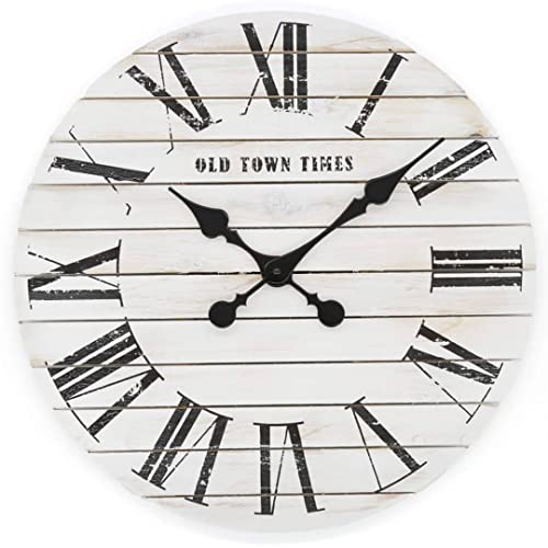 silencioso reloj de pared vintage farmhouse reloj duradero sin tictac tabla