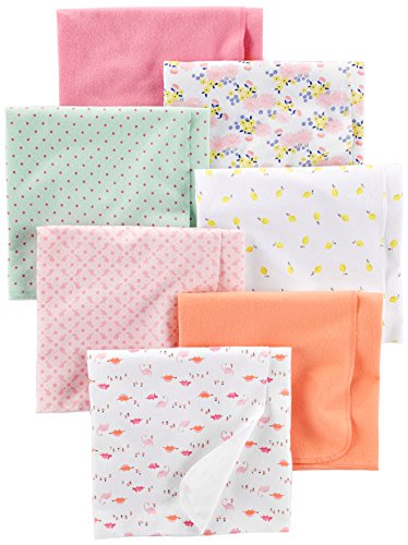 simple joys by carters baby girls paquete de 7 mantas de franela para