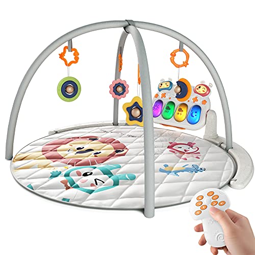 tumama baby playmat activity gym para piso con juguetes colgantes suaves