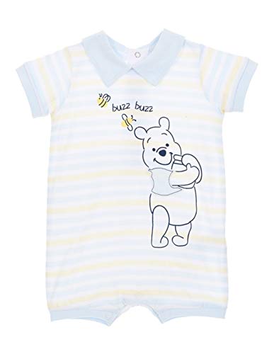 winnie the pooh pelele para beb 0 a 6 meses color blanco y azul